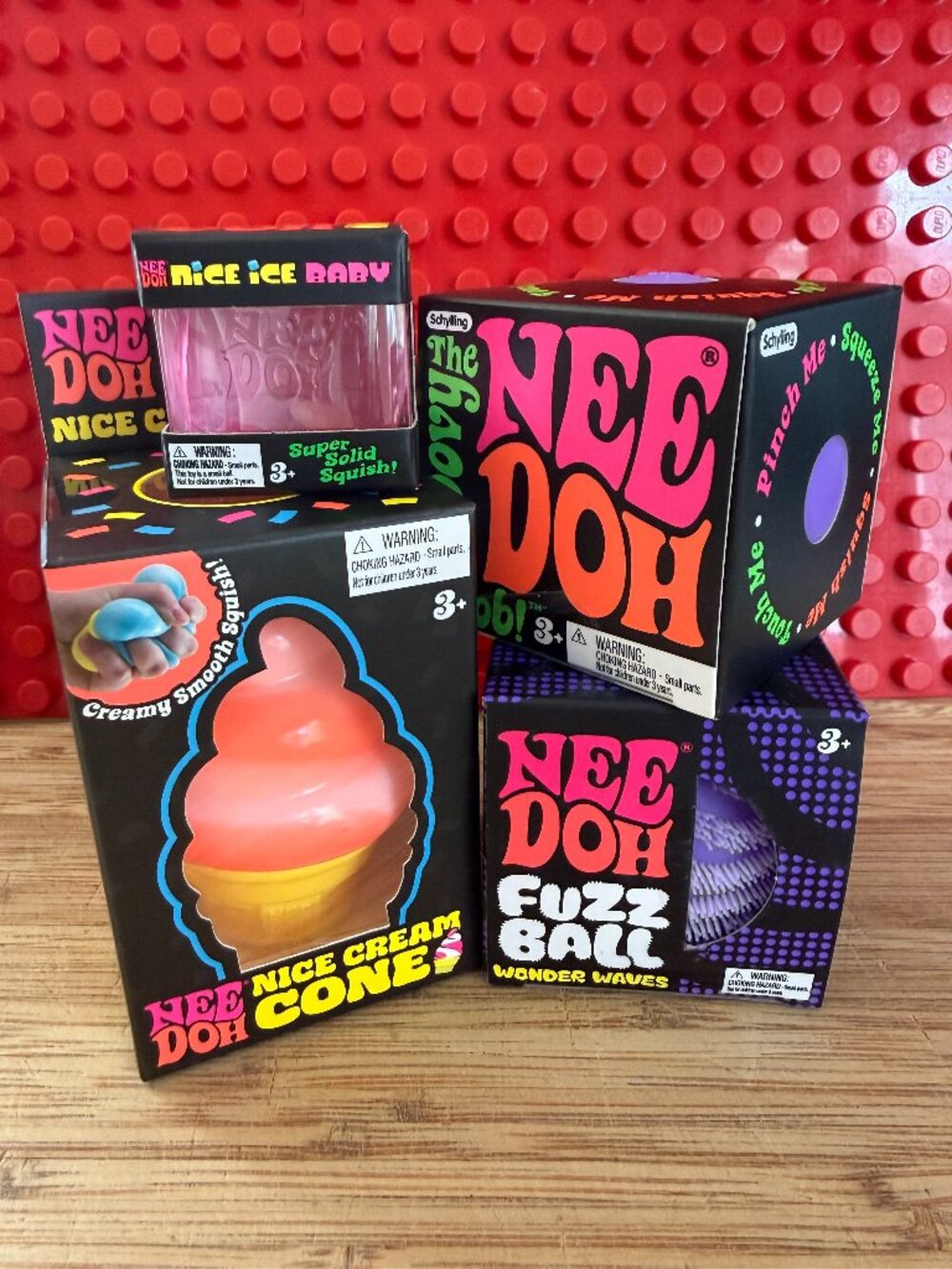 NEW! 3+1 NEEDOH Package! Orange Nice Cream, purple Fuzz ball, purple Groovy GLOB